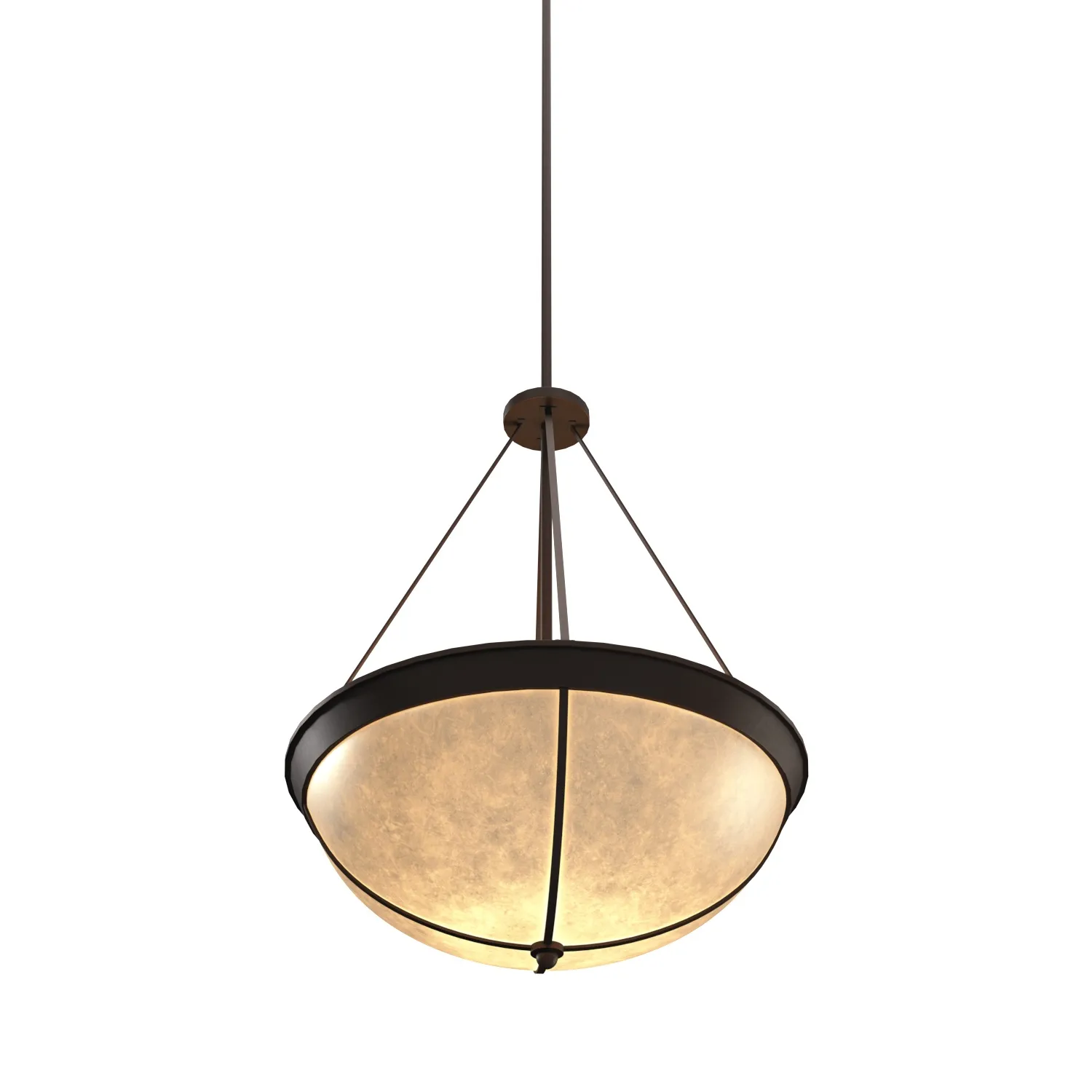 Antique Lobby Dome Light Pendant PBR 3D Model_06